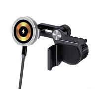 Support de charge magnétique sans fil réglable 15 W pour voiture Rotation à 360°