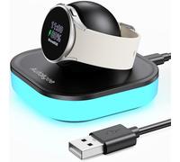 Support de charge pour Samsung Galaxy Watch, station de chargement magnétique avec lumière et câble USB pour montre 8/8 Classic/Ultra (2025)/Ultra/7/6/6 Classic/5/5 Pro/4/4 Classic/3/Active/FE