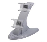 Support de charge rapide pour manette PS5 2,5 h | Forme d'avion unique, finition blanche élégante, décoration de jeu moderne, disposition à deux sièges pour un accès facile