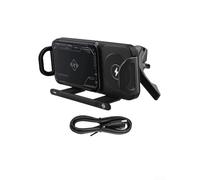 Support de charge sans fil à double bobine 15 W avec support de téléphone rotatif automatique magnétique