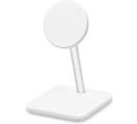 Twelve South Support de charge sans fil HiRise 2 Deluxe – Qi2 2-en-1 Compatible MagSafe Blanc