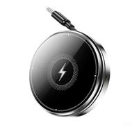 Support de charge sans fil, support de charge rétractable pour iPhone, montre, écouteurs, station d'accueil de bureau pliable rapide, 15 W, noir (argent)