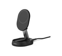 Belkin BoostCharge Pro - Support de chargement sans fil - magnétique, convertible, avec Qi2 - 15 watt - 3 A - Fast Charge - noir Noir G