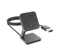 Support de chargeur de rechange pour Amazfit Active2 A2437 - Base de charge compacte en ABS avec câble USB - Support sécurisé pour montre intelligente à domicile, bureau, voyage, 60 x 36 x 36 mm, noir