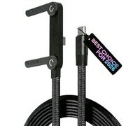 Support de Chargeur de Téléphone 240 W Charge Ultra-Rapide Câble de Données Support Invisible latéral pour iPhone Câble de Charge Multifonction Pliable USB-C 4 en 1 à 90°(Type C-Type C,1PC)