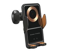 Support de chargeur de téléphone sans fil - Support de voiture rotatif à 360° avec pince automatique, design anti-vibrations | Charge sans fil rapide 15 W pour grille d'aération, tableau de bord, SUV