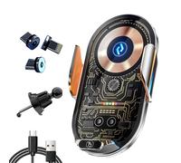 Support de chargeur de voiture sans fil - Support de téléphone magnétique à charge rapide, support de téléphone électrique avec base à ventouse | Support de voiture réglable pour voiture, chargeur