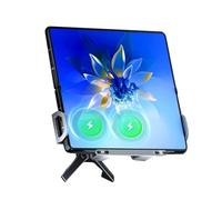 Support de chargeur de voiture sans fil - Support de téléphone portable pour véhicule | 15 W double bobine sans fil pliable pour grille d'aération, tableau de bord, console centrale