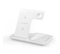 Support De Chargeur Rapide Sans Fil Led, Station De Charge Pliable 3 En 1, Iphone 15, 14, 13, 12, 11, Apple Watch 9, 8, 7, 6, 5, Airpods Pro, 30w White 2