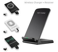 Support de chargeur sans fil 20W avec kit de bobine réceptrice pour iPhone 5 5s 6 8 11 12 13 Samsung S21 S20 S10 S9 S8 S6 Xiaomi Station de charge Type-A Kit