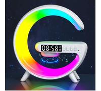 Support de chargeur sans fil multifonction lumière RVB réveil haut-parleur iPhone Samsung Xiaomi Mini charge rapide station