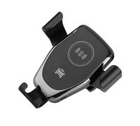 Support de Chargeur sans Fil pour Voiture, Rotation 360° Noir | Clip D’aération Flexible, Design Gravité, Protection Température et Surcharge, pour Conduite en Toute Sécurité