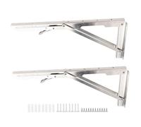 Support de charnière pour étagère murale pliante robuste en acier inoxydable NutriEss de 15,6 pouces pour table de cuisine ou de garage