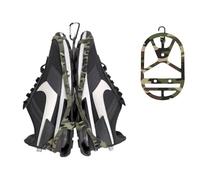 Support de chaussures pour sac à dos avec mousqueton pour baskets, crampons, football, panier, bowling, voile, football, voyage, plein air, sport et gain de place, Vert militaire, X-Large, Pratique et