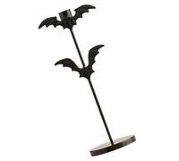 Support de chauve-souris en métal pour fête d'Halloween - Bâton conique antirouille - Centre de table mystérieux - Décoration d'intérieur - Candélabre