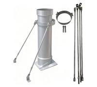 Support de cheminée avec vis, en acier inoxydable, pour conduit de poêle à bois, support mural renforcé, résistant aux intempéries. Kit de supports de cheminée et de fixation murale en acier