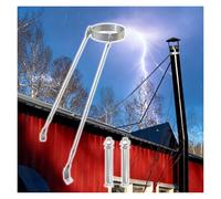 Support de cheminée de Toit, en Acier Inoxydable résistant aux intempéries, Support de Conduit de fumée avec vis d'expansion, Installation Stable au Mur et au Sol, diamètre 46,2 cm (18,2 po)