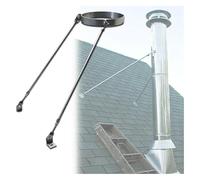 Support de Cheminée de Toit Prolongé, Support de conduit cheminée for la stabilité au vent, supports muraux for loft/cabane en bois, for tubes diamètre [diamètre manquant](Hoop Dia 7 7(8" 200mm))