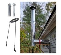 Support de cheminée de Toit, Support de cheminée Universel et Durable, Installation de Conduit de fumée étanche aux intempéries, stabilité renforcée pour des Solutions de Chauffage domestiqu