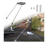 Support de cheminée de Toit, Support de Conduit de cheminée pour poêle à Bois - Support de Toit Durable pour Tubes de Ventilation et de Drainage de 4" à 12", Support Rond (diamètre de l'anne