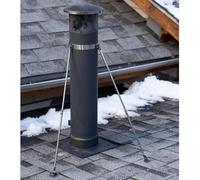 Support de cheminée de Toit, Support de Conduit de cheminée résistant aux intempéries, Arceau Universel en Acier Massif pour poêle à Bois, Support Mural étendu pour combles/Chalet, diamètre