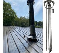 Support de cheminée de toit, support de conduit de ventilation, conduit de cheminée, support de tuyau de poêle, support mural en acier inoxydable