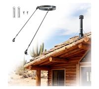 Support de cheminée de Toit, Support Mural en Acier Inoxydable pour conduits de poêle à Bois, kit de Fixation de 18 cm, Support de Conduit de Ventilation Durable avec raccords pour Drainage