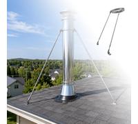 Support de Cheminée de Toit, Tiges de Renforcement pour Conduit Extérieur | Aide à renforcer l'installation et à maintenir l'alignement des éléments verticaux(220mm/8.7in Hoop Dia)