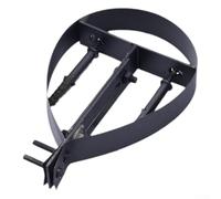 Support de cheminée en acier inoxydable pour poêle à granulés à suspendre au mur, design télescopique, pince réglable de 125 à 200 mm avec finition noire (153 mm, noir)