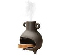 Support de cheminée en céramique Palo Santo, Palo Santo et support de sauge, brûleur de bâtons de tache, brûleur d'encens de méditation d'aromathérapie pour bois sacré de sauge (UN)