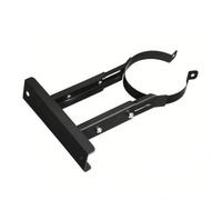 Support de Cheminée Fixation Murale Support Bracket Collier de Conduit Bride de Tuyau en Acier Inoxydable Plaque de Fixation et Bras Réglables pour, Noir, Φ150mm