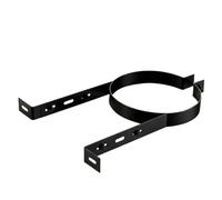 Support de cheminée réglable SS304 - Support de tuyau mural avec vis d'expansion for une ventilation et un soutien optimaux(Black,13cm)