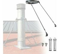 Support de cheminée Robuste pour Conduit de fumée - Support de cheminée en Acier Massif résistant aux intempéries, Montage latéral/supérieur, avec vis pour Une stabilité Accrue.