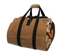 Support de cheminée toile cirée étanche grand support de bois de chauffage portable sac de transport de bûches fourre-tout pour l'exploitation forestière de jardin bûches de bois de chauffage fourre-t