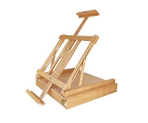 Support de chevalet à tiroir latéral, Grand chevalet de Table de Peinture en hêtre, boîte de chevalet d'art Portable réglable