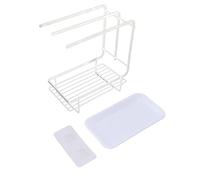 Support De Chiffon De Cuisine, Porte-éponge D'évier De Cuisine Avec Support De Séchage De Torchon, Brosse à éponge, Porte-savon, Support De Torchon Pour la Cuisine(02)