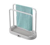Support de chiffon pour évier de cuisine, support de chiffon de toilette - Porte-serviettes amovible pour évier de cuisine avec plateau de drainage pour récureur, comptoir de cuisine