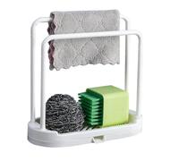 Support de chiffon pour évier de cuisine | Support de gant de toilette - Porte-serviettes amovible pour évier de cuisine avec plateau de drainage pour récureur, comptoir de cuisine