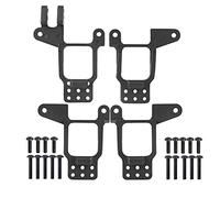 Support de choc RC en alliage d'aluminium, amortisseurs avant et arrière réglables, supports de tours d'amortisseurs pour voiture Traxxas TRX4 RC 1/10, 4 pièces, noir ou argent (Noire)