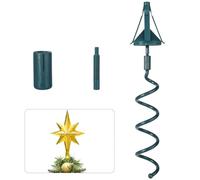 Support de Cime d'arbre de Noël, Support de Cime d'arbre à Visser Stabilisateur de Cime d'arbre de Noël Support de Support de Cime d'arbre de Noël pour Tous Les Types de Base d'arbre (Vert)