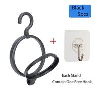 Support De Cintre De Perruque En Plastique Pour Plusieurs Perruques,Présentoir De Séchage Noir,Outil De Coiffage De Perruques,Supports De Cintre Avec Crochet Gratuit - Type 5pcs Black