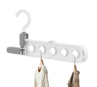 Support de cintre mural, support de séchage de vêtements mural - Égouttoirs rétractables à 5 trous - Étendoir à linge rétractable, cintre à linge pliant, organisateur de placard peu encombrant pour