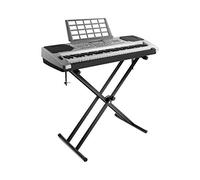 Support de clavier à double barre pour clavier - Support de clavier stable - Support pour piano Stagepiano - Support pour piano - Support pour clavier - Noir