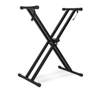 Support de clavier de piano Support d'orgue électronique détachable à double tube de type X Support de clavier Pliable Stand de clavier Banquette de Clavier, Réglable en hauteur