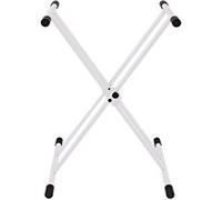 Support de Clavier en X à double embase blanc par Gear4music