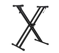 Support de Clavier Hauteur Réglable, Piano Électronique à Double Tube en Forme de X, Clavier de Musique Électronique, Réglable en Position, Noir