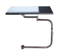 Support de clavier pour ordinateur portable avec pince à mouvement complet + tapis de souris carré + bras de chaise support coude poignet (argent)
