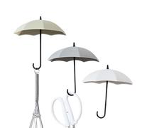 Support de clé adhésif : ensemble de 3 crochets muraux décoratifs pour parapluies | Organisateur de clé robuste avec support adhésif, crochets polyvalents pour chapeau, sac, serviette, et