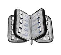 Support de clé USB - Sac Oxford imperméable, organisateur de bâtons | Étui rigide à fermeture éclair à 30 compartiments avec design superposé, pochette de voyage durable pour le rangement de gadgets