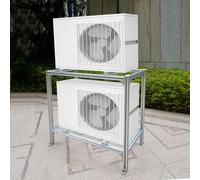 Support de climatisation Robuste, Support de Sol Double Couche pour unités Split, Support de Montage au Sol Universel pour condenseurs extérieurs, Support de climatisation Durable